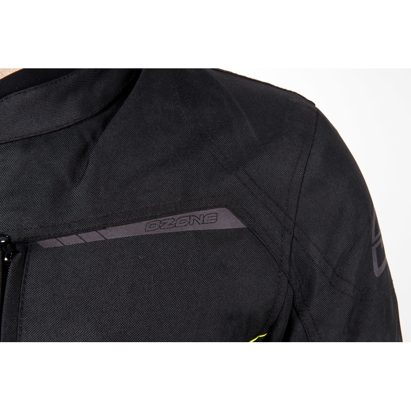 Ozone Delta IV motorcykeljakke sort-fluo gul