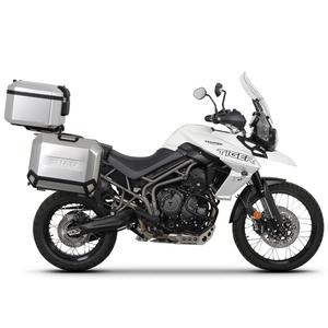 Kompletní sada hliníkových kufrů SHAD TERRA, 37L topcase   36L/47L boční kufry, včetně montážní sady a plotny SHAD TRIUMPH Tiger 800