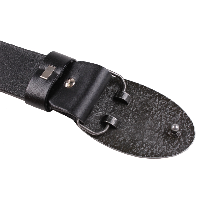 Moto-bælte i læder med Yamaha-spænde