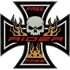 Patch Cross orange - stor