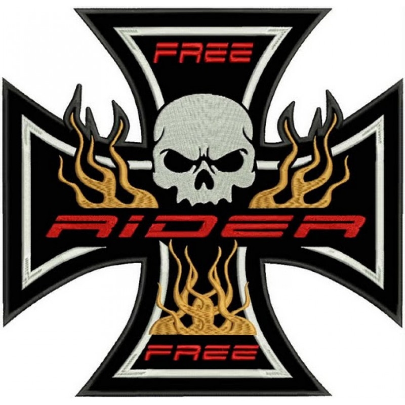 Patch Cross orange - stor