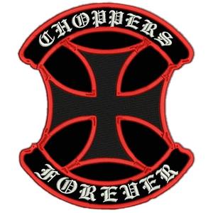 Patch Choppers skjold rød - stor