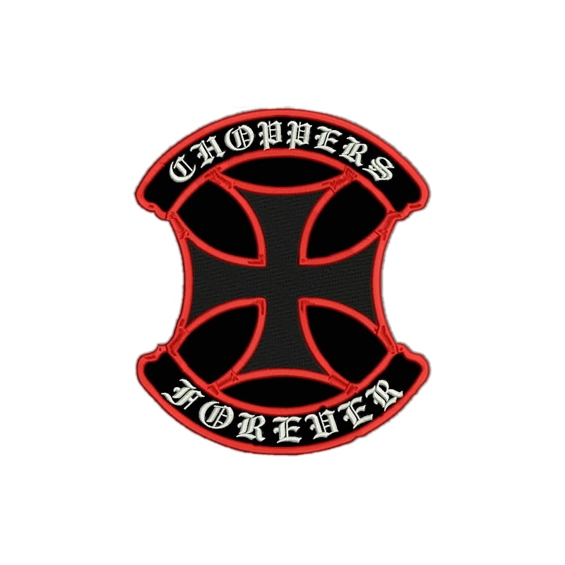 Patch Choppers skjold rød - stor