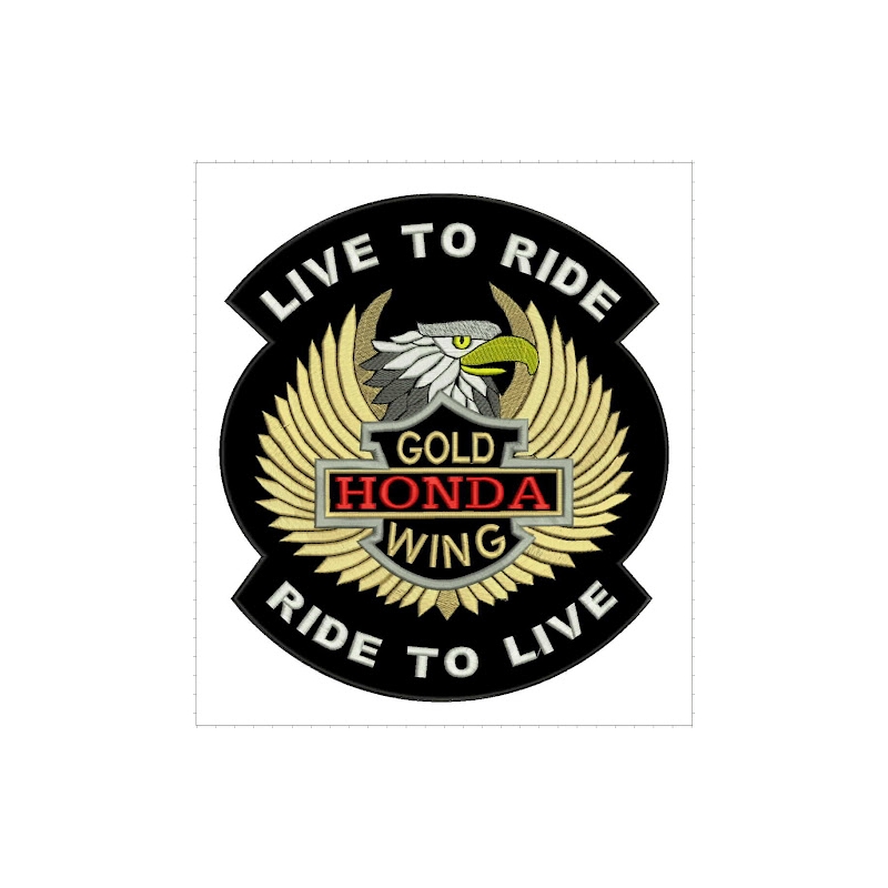 Patch Live to Ride Gold Wing - stor