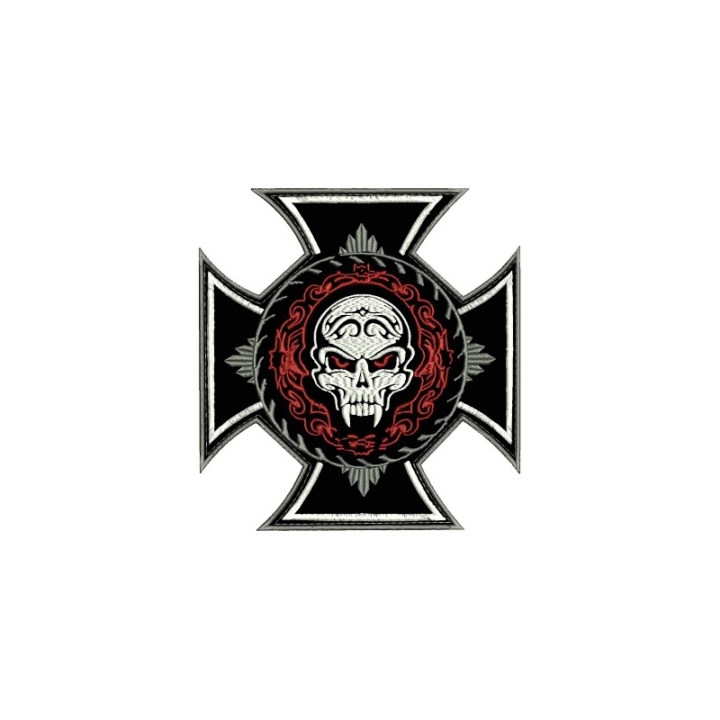 Patch Cross med ornament - stor udsalg