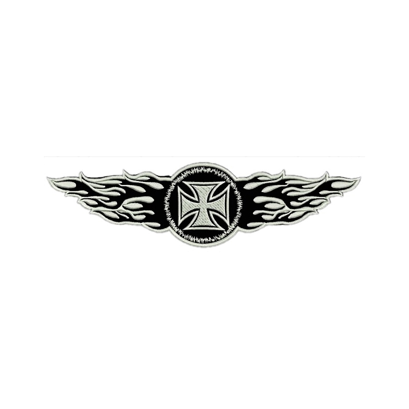 patch Flames hvid