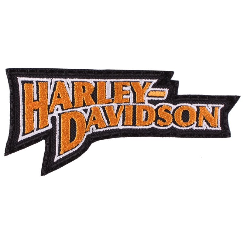 Patch Harley Davidson inskription orange