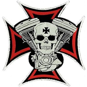 Patch Warrior + kors - stor