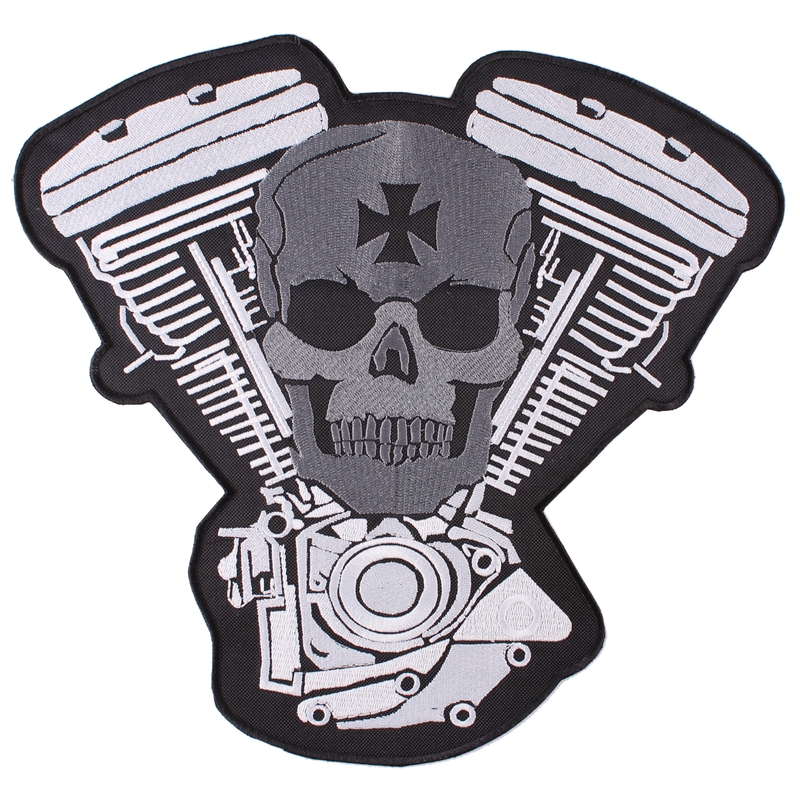 Patch Warrior hvid-grå