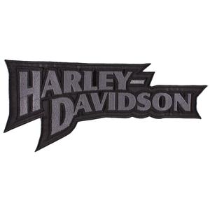 Patch Harley Davidson inskription grå - large