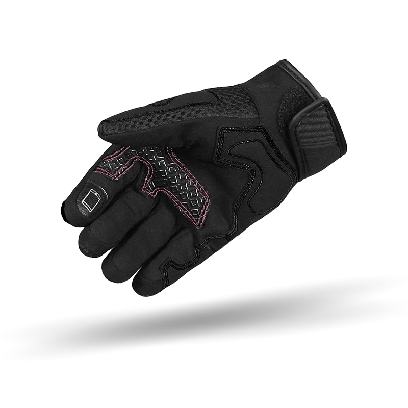Dame motorcykelhandsker Street Racer Stunt sort-pink