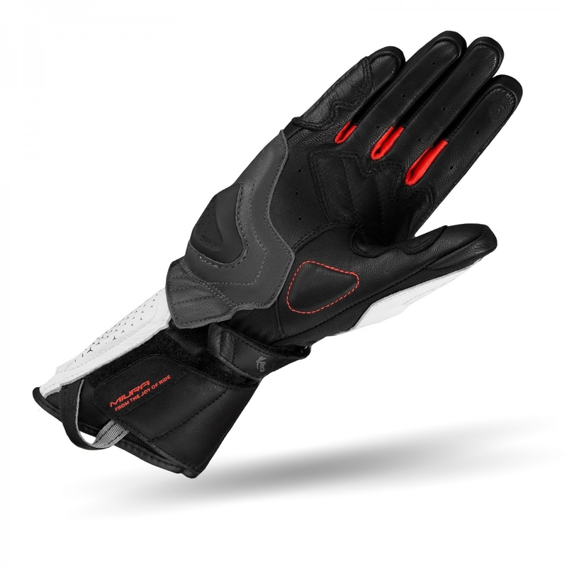 Shima Miura Black-White-Fluo Red motorcykelhandsker til kvinder