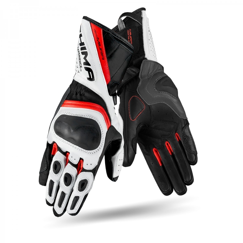 Shima Miura Black-White-Fluo Red motorcykelhandsker til kvinder