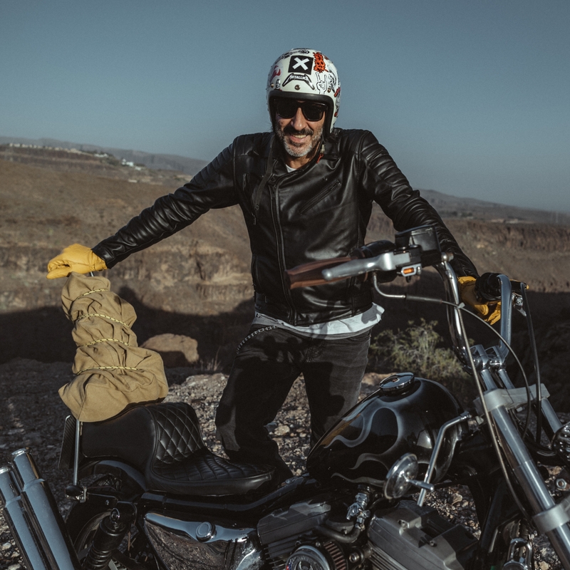 Motorcykeljakke BROGER Ohio sort udsalg