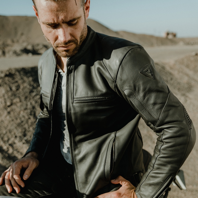 Motorcykeljakke Rebelhorn Runner III sort udsalg
