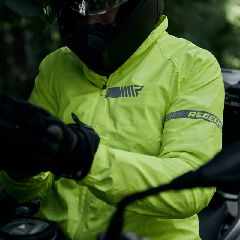 Rebelhorn Ocean fluo gul regnjakke