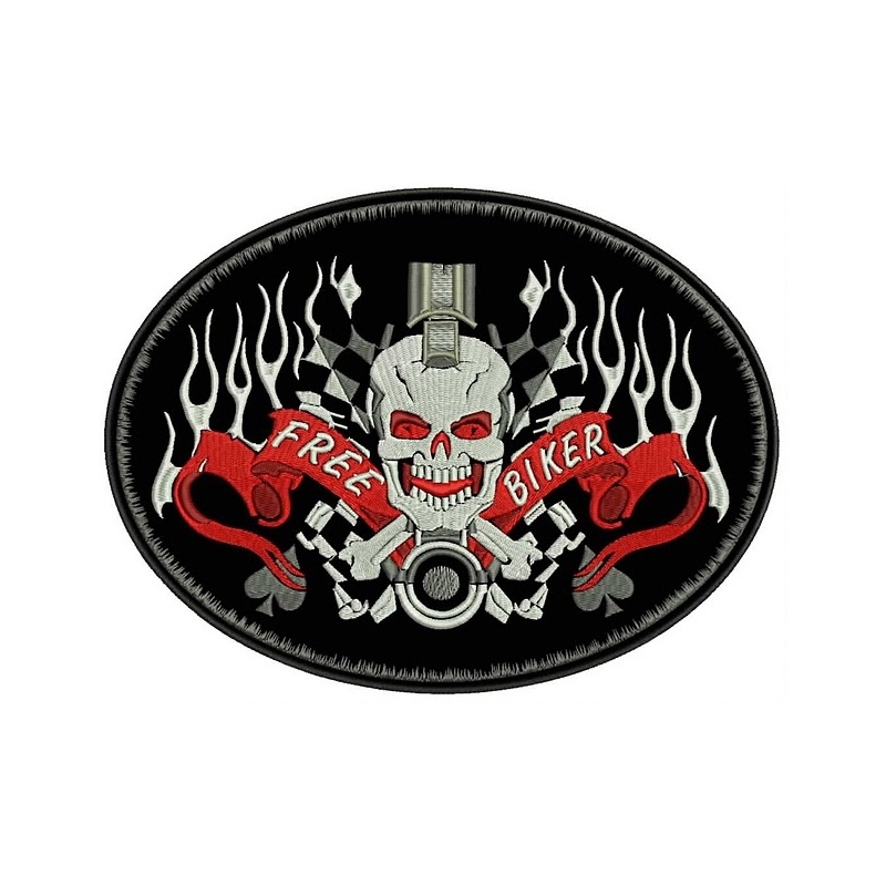 Patch Free Biker oval - stor udsalg