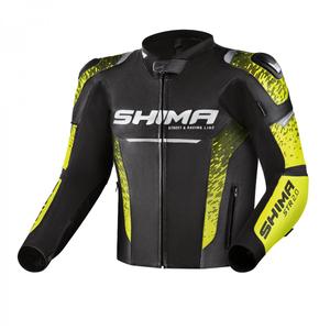 Motorcykeljakke Shima STR 2.0 sort-fluogul