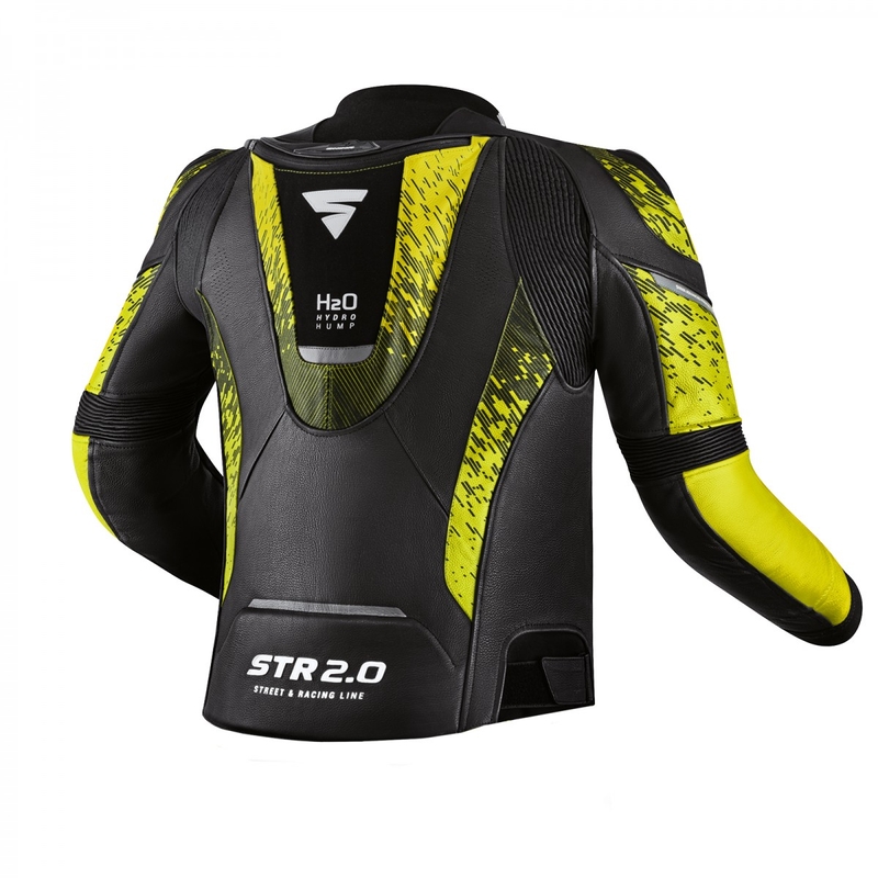 Motorcykeljakke Shima STR 2.0 sort-fluogul