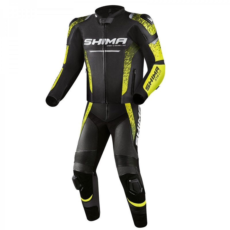 Shima STR 2.0 sort-fluogul motorcykeloverall