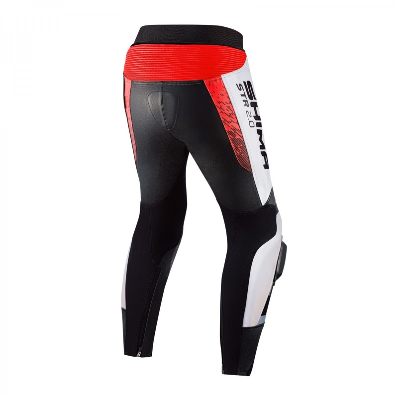 Shima STR 2.0 sort-hvid-fluorrød motorcykelbuks