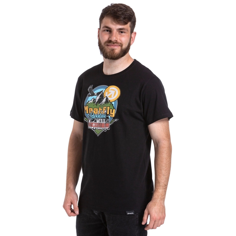 T-shirt Meatfly Mounty sort udsalg