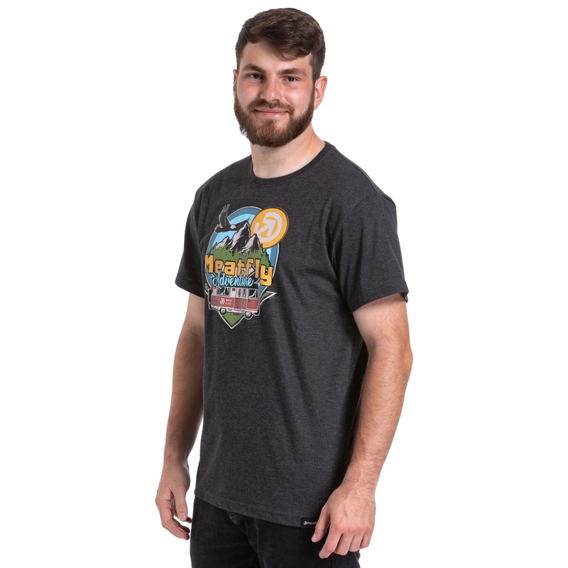 T-shirt Meatfly Mounty grå udsalg