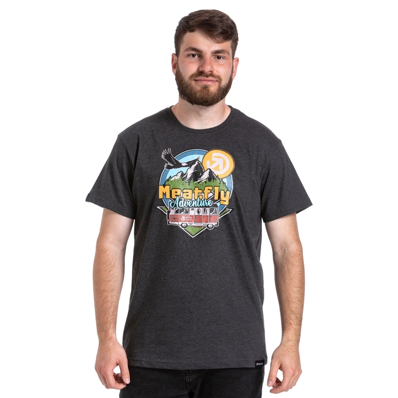 T-shirt Meatfly Mounty grå udsalg