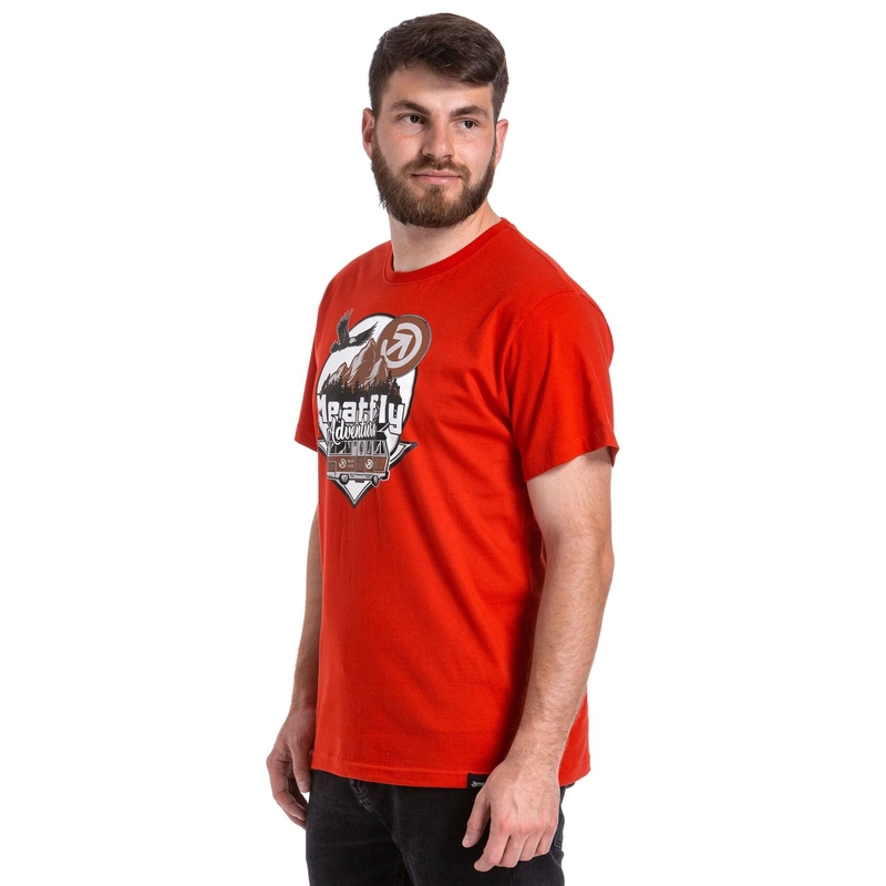 T-shirt Meatfly Mounty rød udsalg