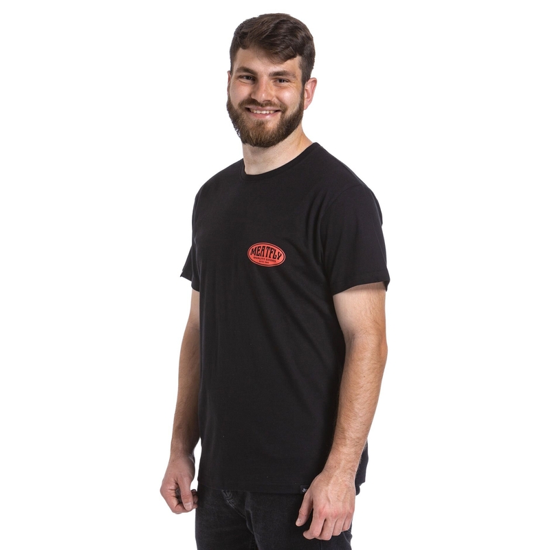 T-shirt Meatfly Ride Till Death orange og sort udsalg