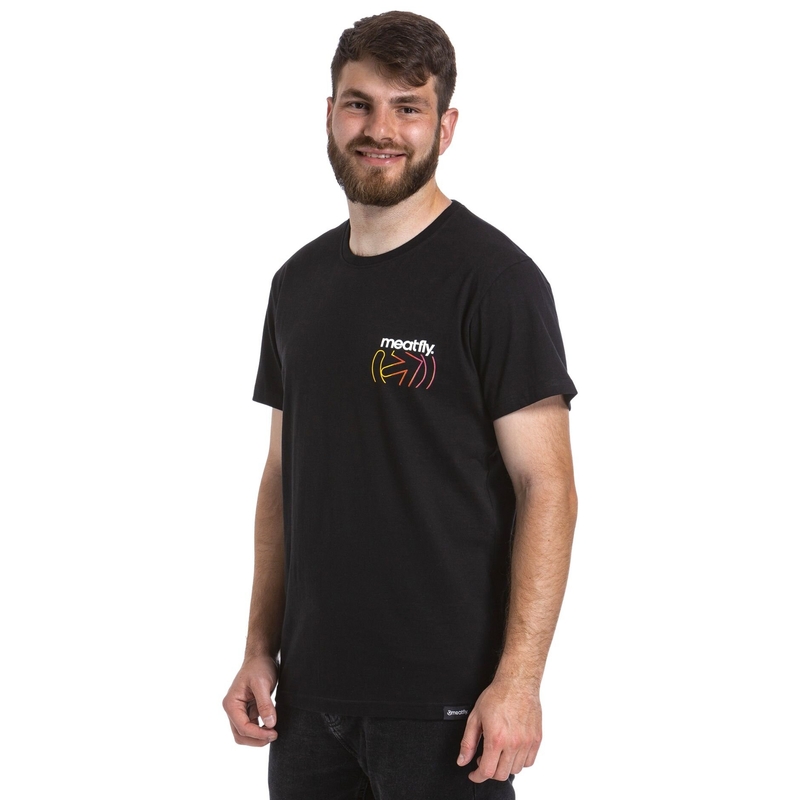 T-shirt Meatfly Marmi sort udsalg