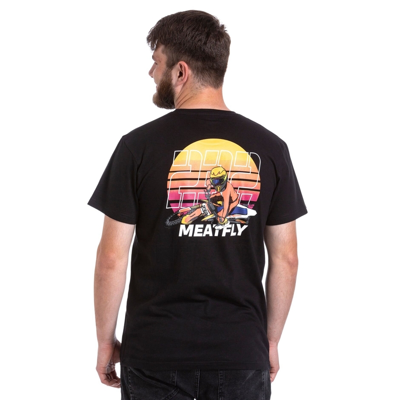 T-shirt Meatfly Marmi sort udsalg