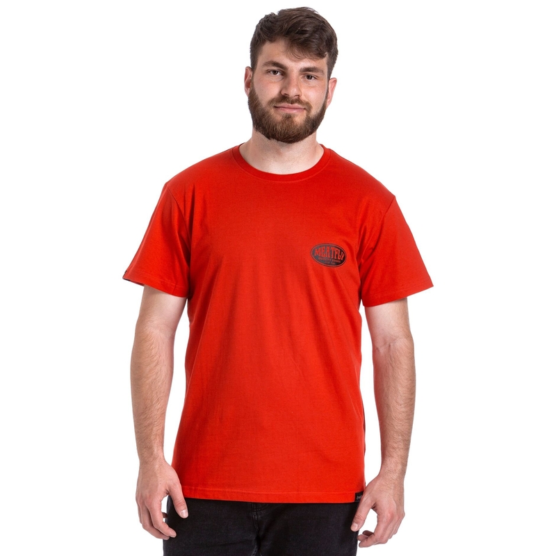 T-shirt Meatfly Ride Till Death rød udsalg