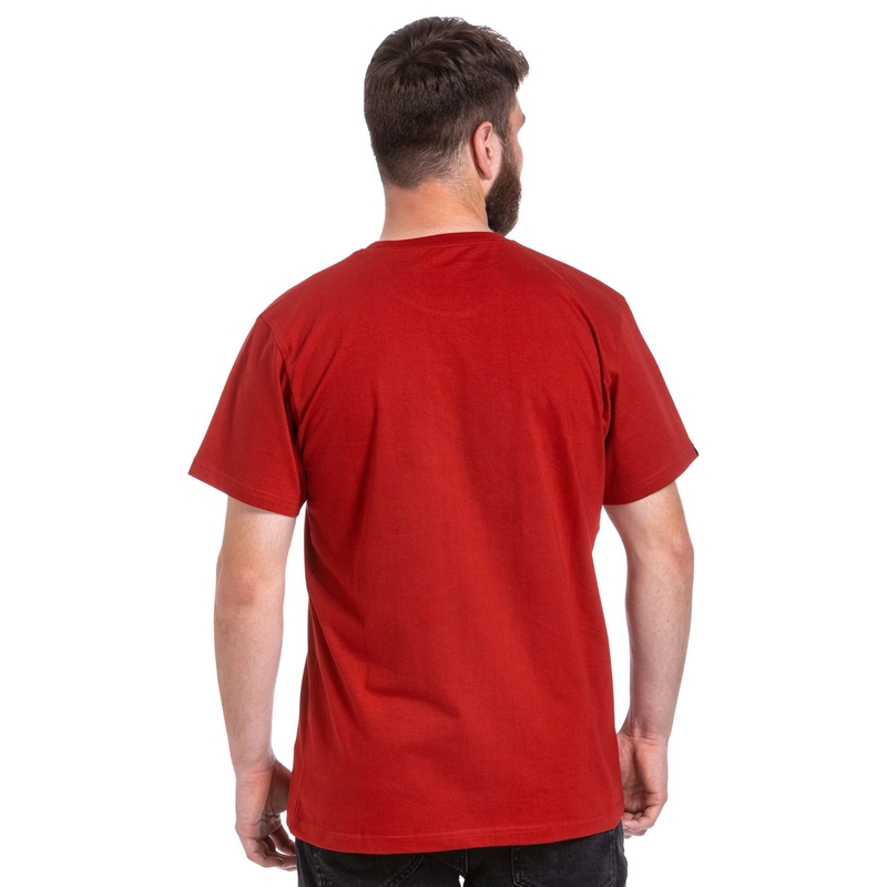 T-shirt Meatfly Podium mørkerød udsalg