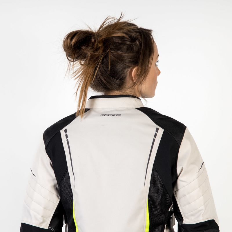 Ozone Flow Black-Gray-Fluo Yellow motorcykeljakke til kvinder udsalg