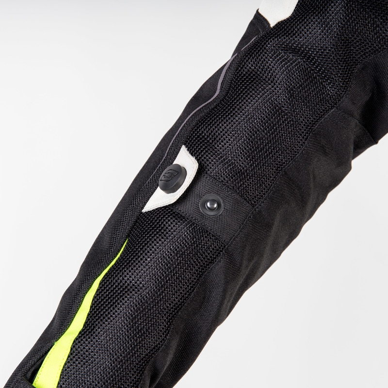 Ozone Flow Black-Gray-Fluo Yellow motorcykeljakke til kvinder udsalg