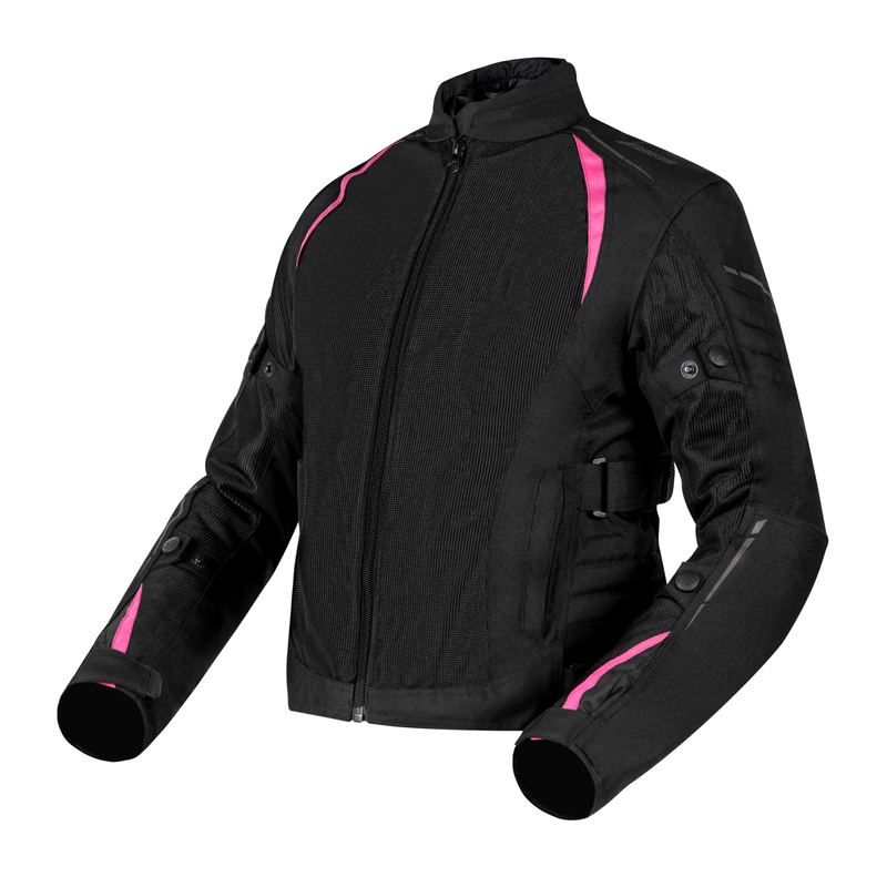 Ozone Flow motorcykeljakke til kvinder i sort og pink udsalg