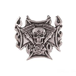 Skull-badge med cylindre