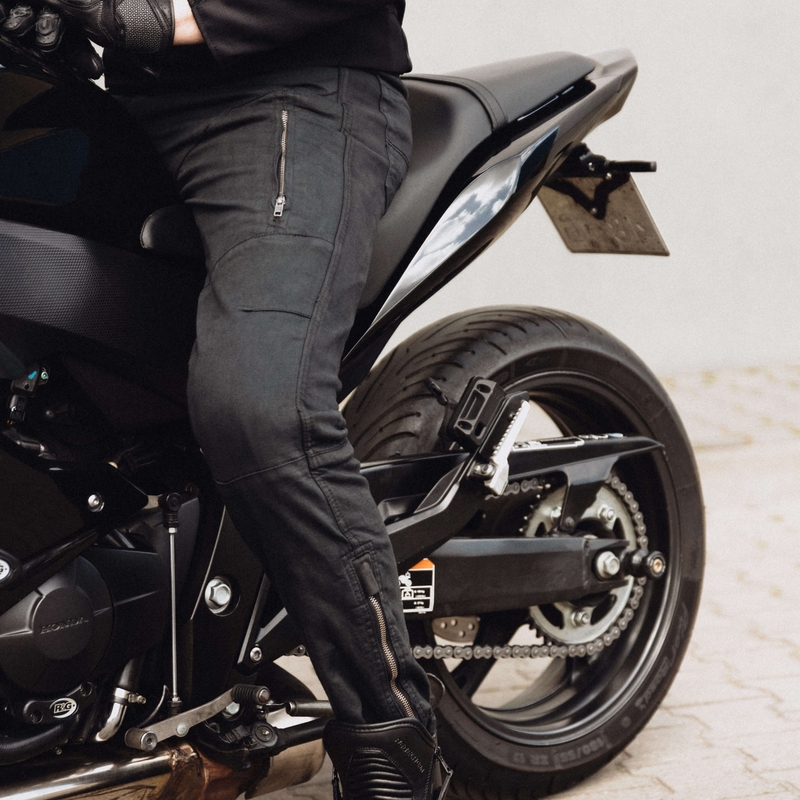 Rebelhorn Hawk III sorte motorcykeljeans udsalg
