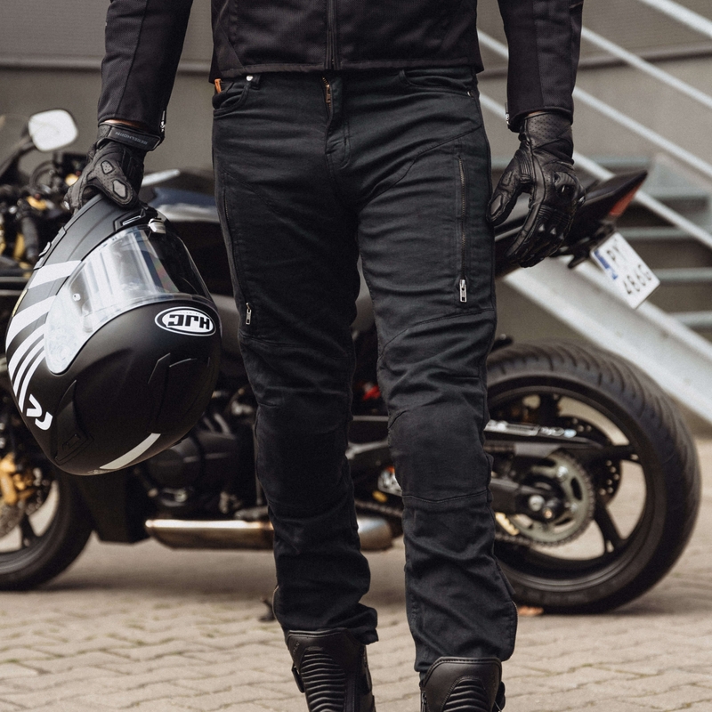 Rebelhorn Hawk III sorte motorcykeljeans udsalg