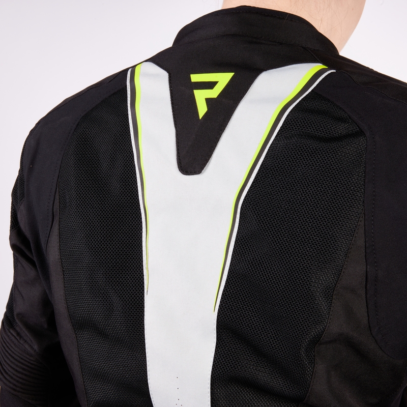 Rebelhorn Hiflow IV Black-Silver-Fluo Yellow motorcykeljakke til kvinder udsalg