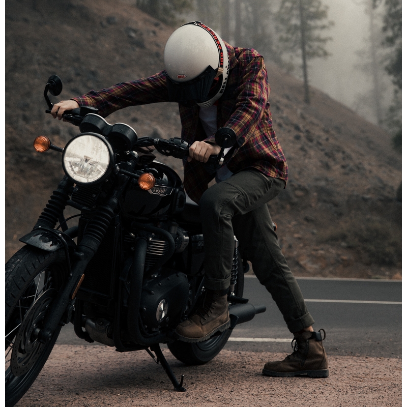 BROGER Alaska II motorcykeljeans olivengrøn udsalg