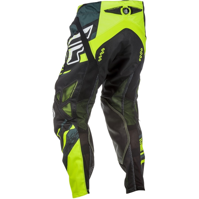 Motokrosové kalhoty FLY Racing EVO 2018 - USA černo-bílo-fluo žluté