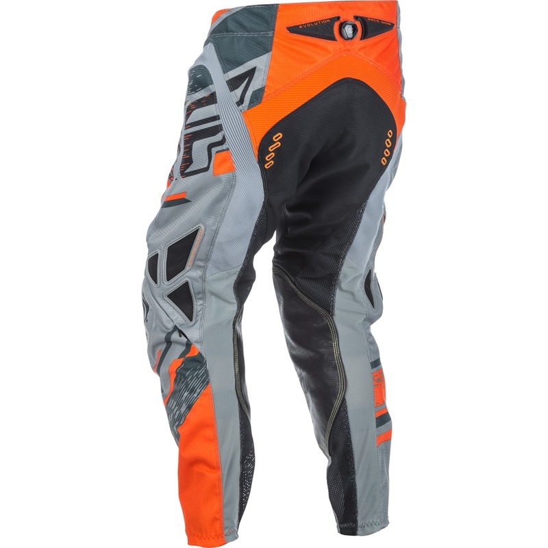 Motokrosové kalhoty FLY Racing EVO 2018 - USA šedo-oranžovo-černé