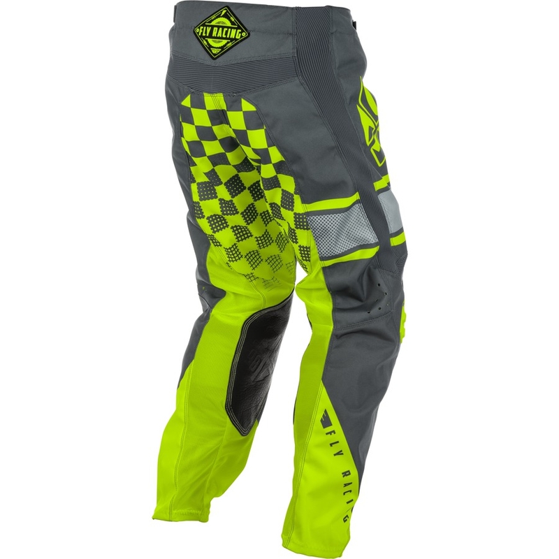 Motokrosové kalhoty FLY Racing Kinetic ERA 2018 - USA šedo-fluo žluté výprodej