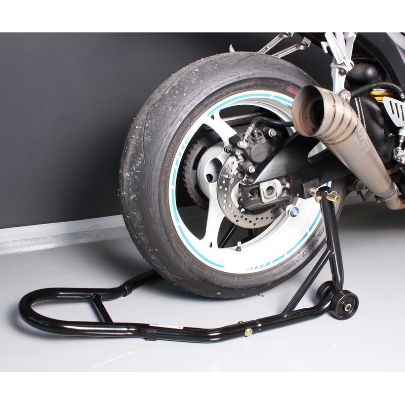 R-TOOL motorcykelstativ - bagtil med hjul