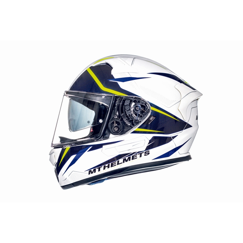 Integrální přilba na motorku MT Kre Intrepid SV bílá-fluo žlutá