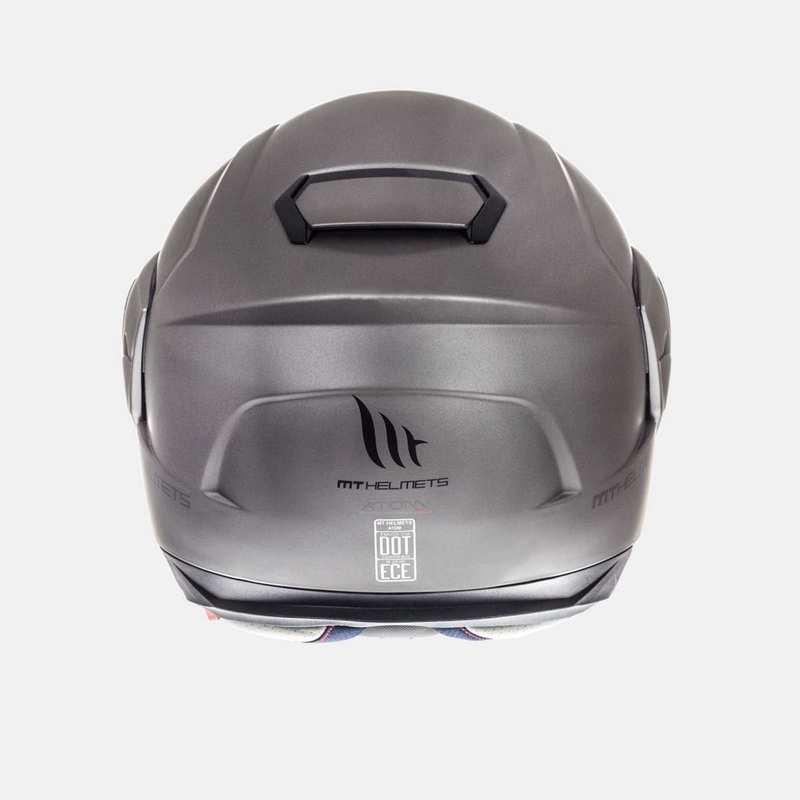 MT Atom motorcykelhjelm titanium udsalg