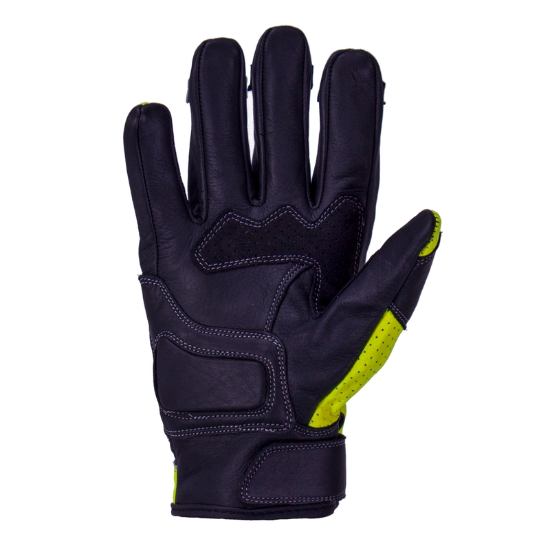 Rukavice na motorku Tschul 316 černo-fluo-žluté - II. jakost