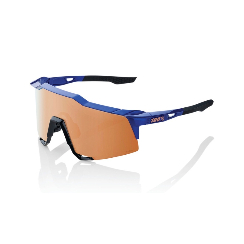 Solbriller 100% SPEEDCRAFT Gloss Cobalt Blue blå-sort (HIPER-glas)